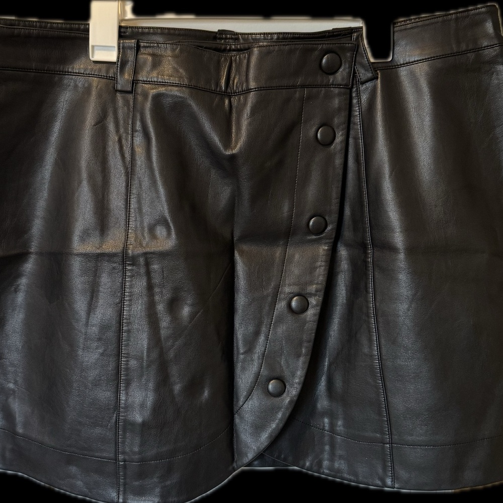 Eloquii Leather Mini Skirt